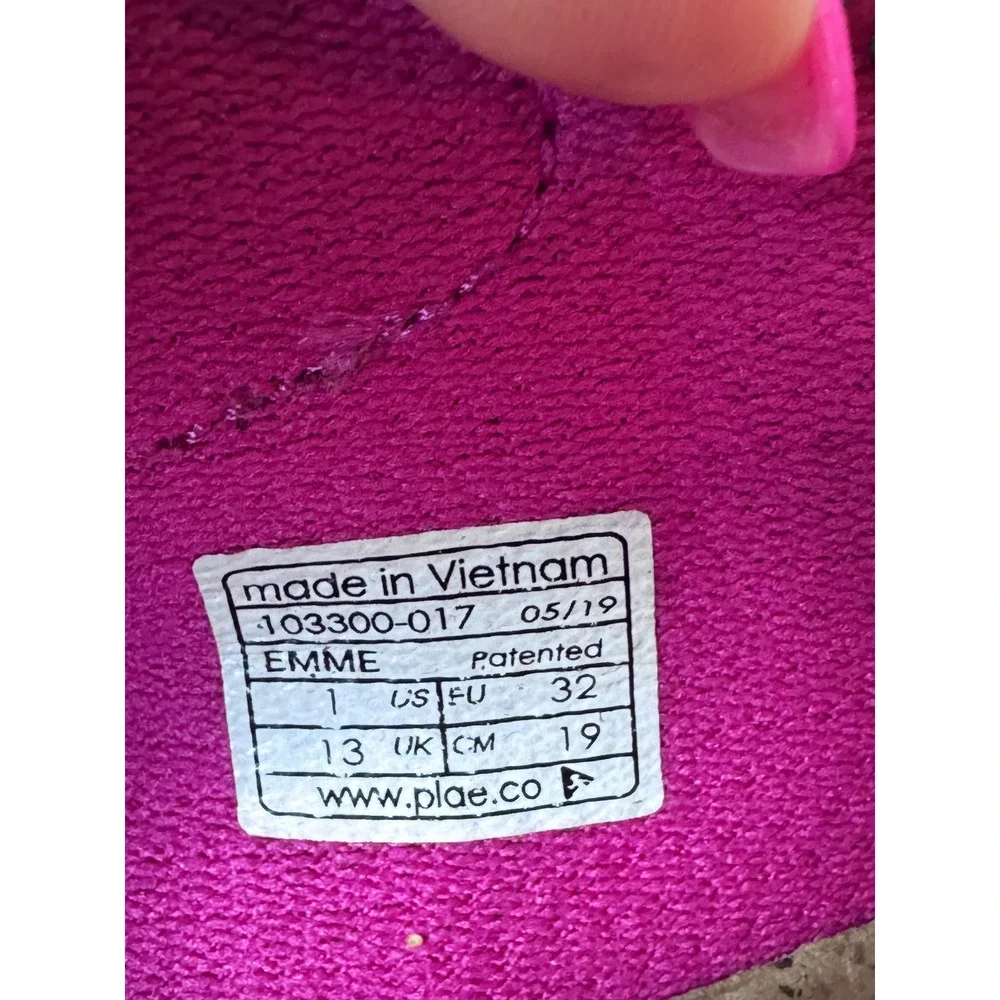 Plae Emme Mary Jane‎ Sneakers Kids Size 1 Purple Metallic Active School Casual